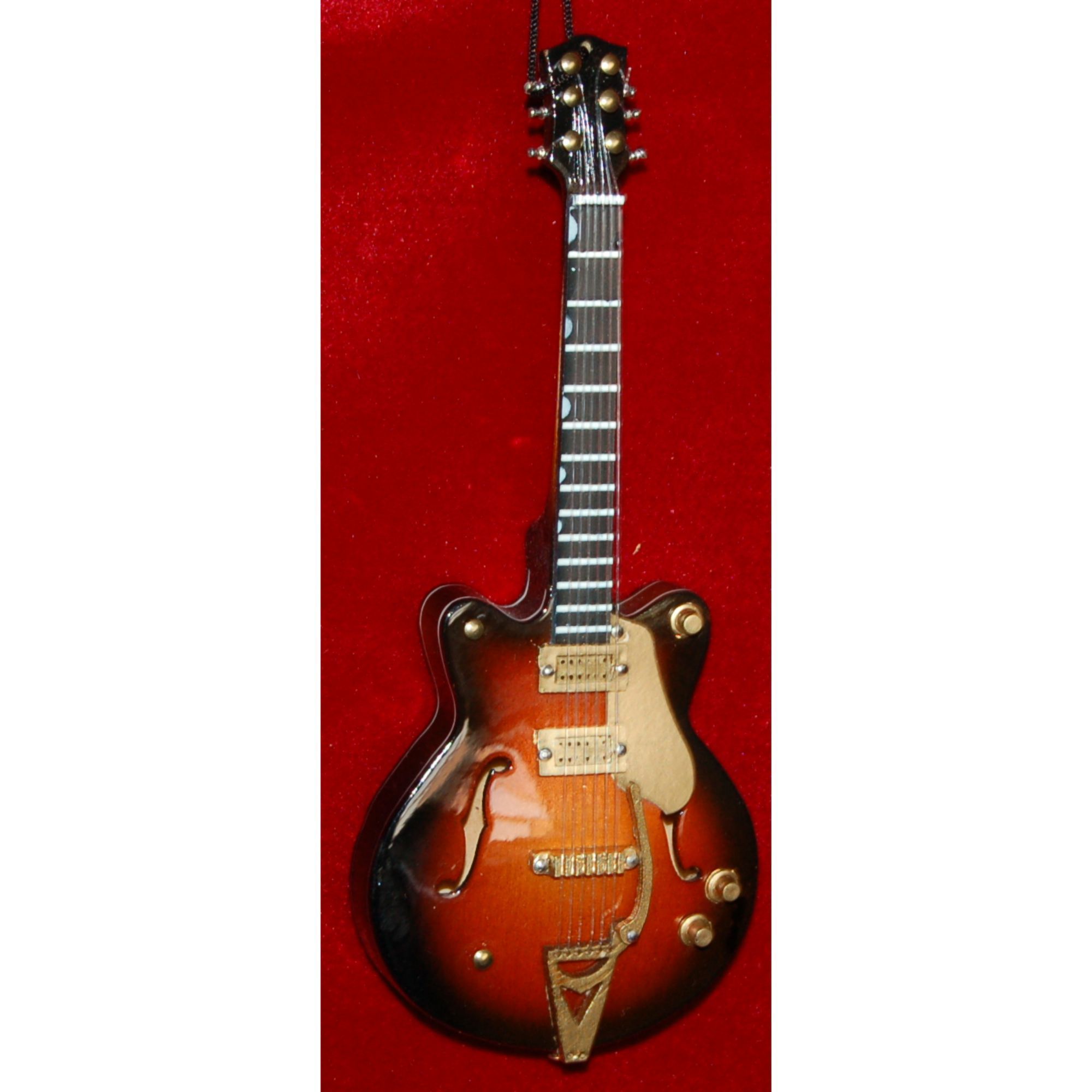 Gold Guard Hollow Body Electric Guitar Christmas Ornament Personalized by RussellRhodes.com