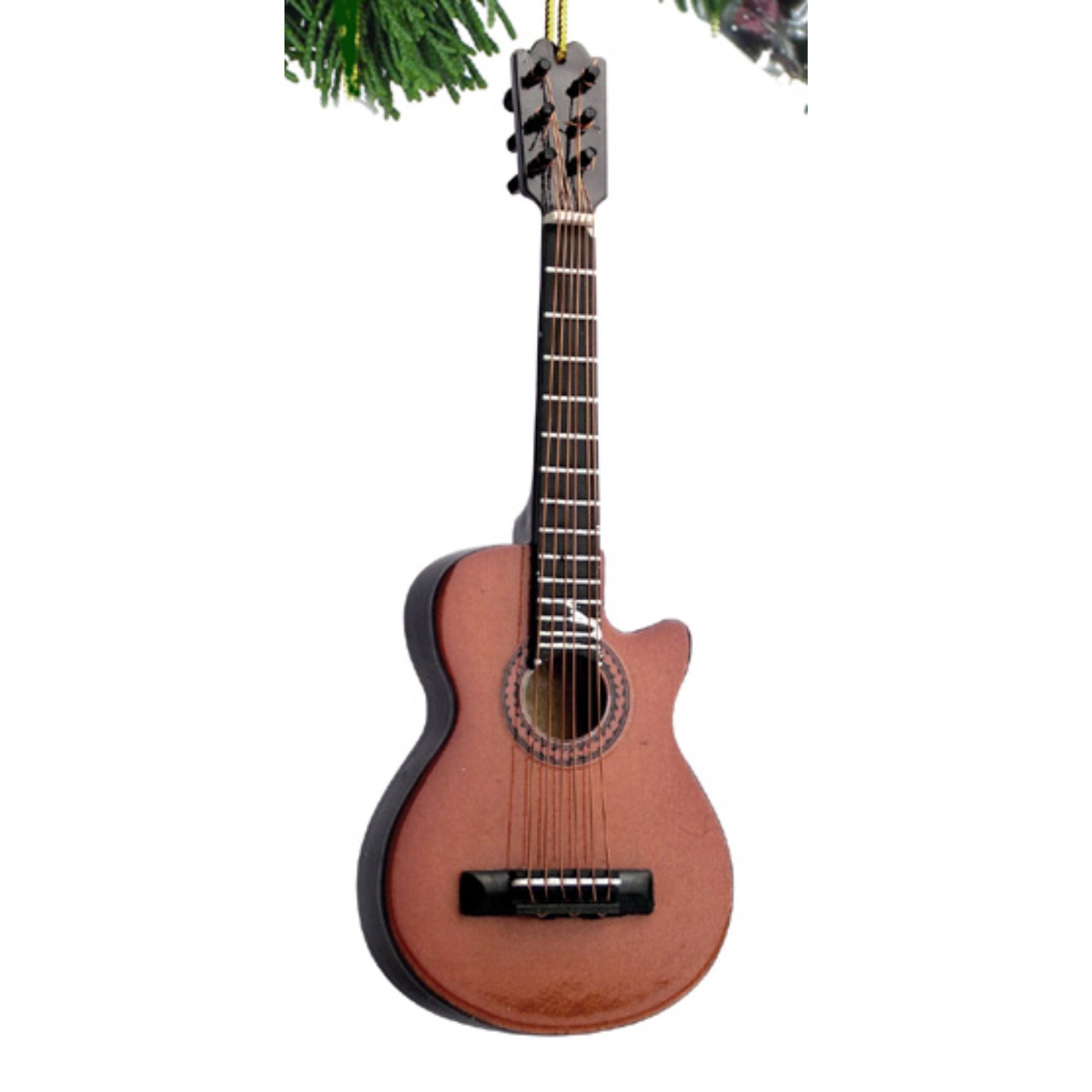 Acoustic Guitar Hand Crafted Wood Christmas Ornament Personalized by RussellRhodes.com