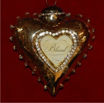 You are Cherished Art Heart Personalized Christmas Ornament Personalized by Russell Rhodes
