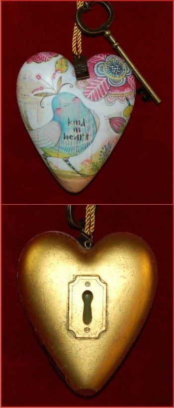 Kind in Heart Art Heart Personalized Christmas Ornament Personalized by Russell Rhodes