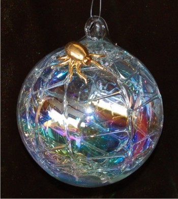 Christmas Spider Glass Christmas Ornament Personalized by Russell Rhodes