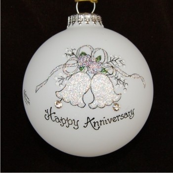 Ringing in Our Anniversary Christmas Ornament Personalized by RussellRhodes.com