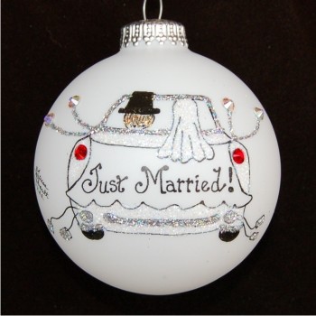 Celebration Just Married Christmas Ornament Personalized by RussellRhodes.com