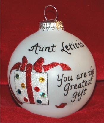 Very Special Aunt Christmas Ornament Personalized by Russell Rhodes
