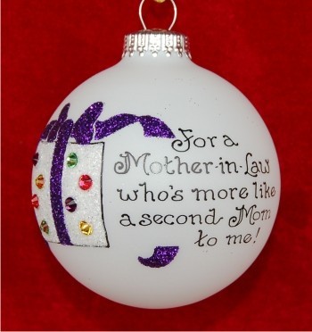 Much Loved Mother-in-Law Christmas Ornament Personalized by Russell Rhodes