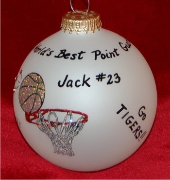 Our Basketball Star Christmas Ornament Personalized by Russell Rhodes