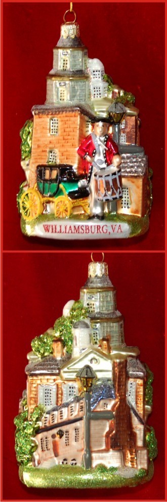 Historic Williamsburg Christmas Ornament Personalized by Russell Rhodes