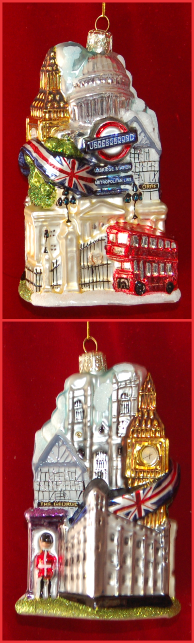 Historic London Christmas Ornament Personalized by RussellRhodes.com