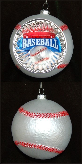 Baseball Reflector Christmas Ornament Personalized by RussellRhodes.com