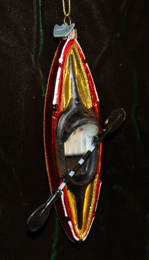 Glass Kayak Christmas Ornament Personalized by RussellRhodes.com