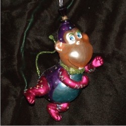 Funky Monkey Glass Christmas Ornament Personalized by RussellRhodes.com