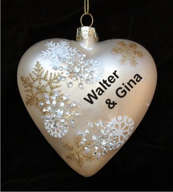 Love & Anniversary Christmas Ornament Personalized by RussellRhodes.com
