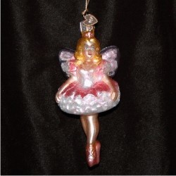 Sugar Plum Ballerina Glass Christmas Ornament Personalized by Russell Rhodes