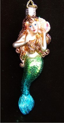 Mermaid Glass Christmas Ornament Personalized by RussellRhodes.com