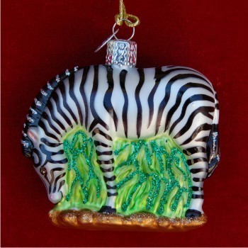 Zebra Christmas Ornament Personalized by Russell Rhodes