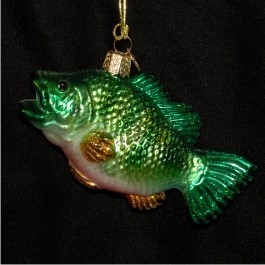 Largemouth Bass Glass Christmas Ornament Personalized by Russell Rhodes