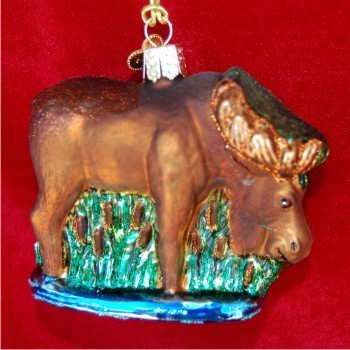 Munching Moose Christmas Ornament Personalized by Russell Rhodes