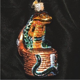 Cobra Glass Christmas Ornament Personalized by Russell Rhodes