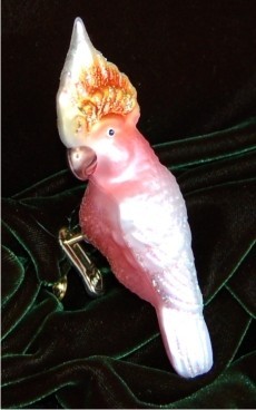Major Mitchell Cockatoo Christmas Ornament Personalized by Russell Rhodes
