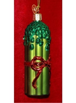 Asparagus Glass Christmas Ornament Personalized by Russell Rhodes