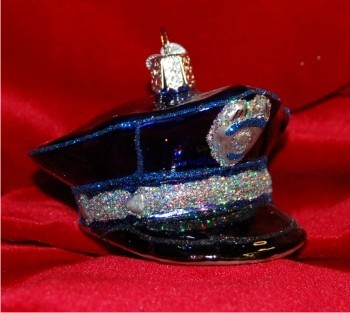 Police Cap Christmas Ornament Personalized by RussellRhodes.com