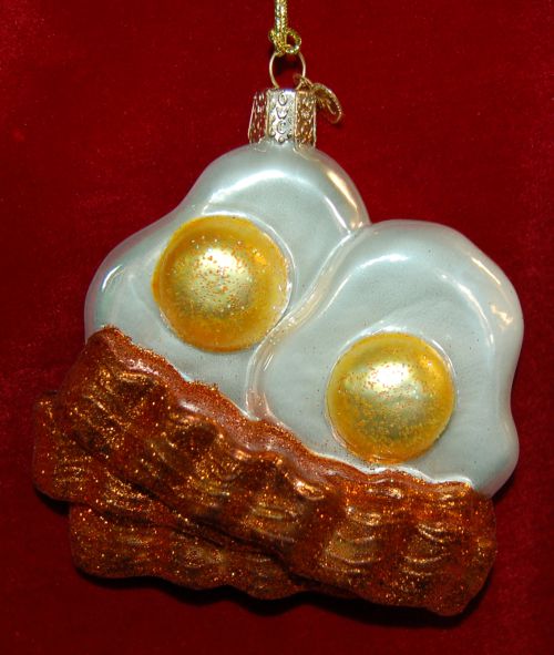 Bacon & Eggs Christmas Ornament Personalized by RussellRhodes.com