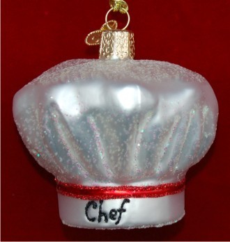 Chef's Hat Christmas Ornament Personalized by Russell Rhodes
