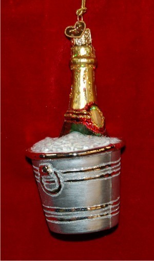 Chilled Champagne Christmas Ornament Personalized by RussellRhodes.com