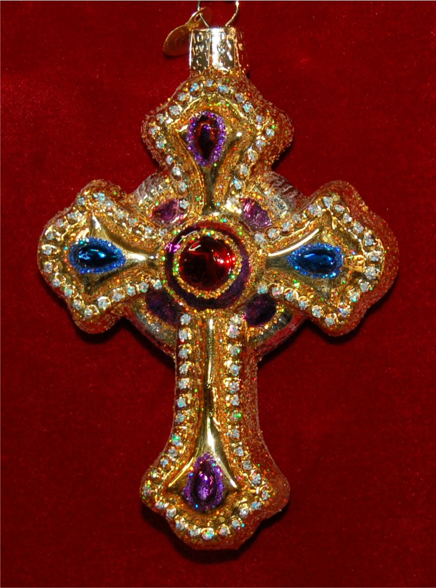 Ornate Cross Christmas Ornament Personalized by RussellRhodes.com