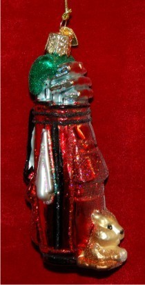 Golf Bag Glass Christmas Ornament Personalized by Russell Rhodes