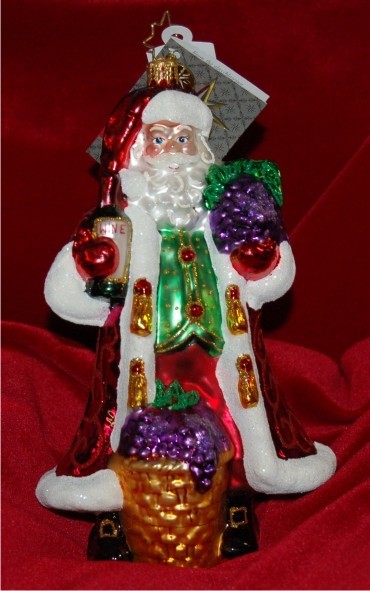 Merlot Merriment Radko Christmas Ornament Personalized by RussellRhodes.com