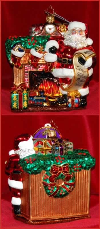 Santa's Joyful List Custom Radko Limited Edition Ornament Personalized by Russell Rhodes