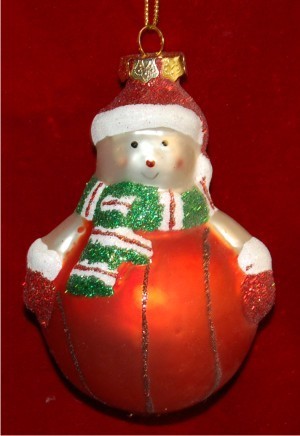 Frosty Fun Basketball Christmas Ornament Personalized by Russell Rhodes