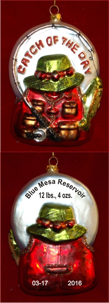 Catch of the Day Christmas Ornament Personalized by Russell Rhodes