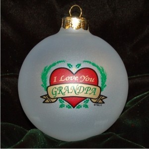 Love Grandpa Christmas Ornament Personalized by Russell Rhodes