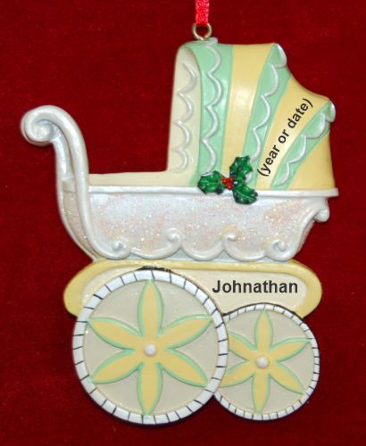 Baby Christmas Ornament Pram Parade Personalized by RussellRhodes.com