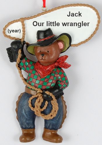 'Lil Cowpoke Christmas Ornament Personalized by RussellRhodes.com