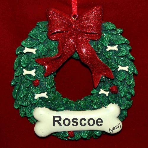 Dog Christmas Ornament Wreath of Treats Personalized by RussellRhodes.com