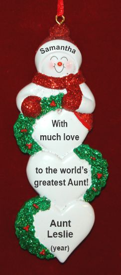 Lots of Love to Aunt Christmas Ornament Personalized by RussellRhodes.com