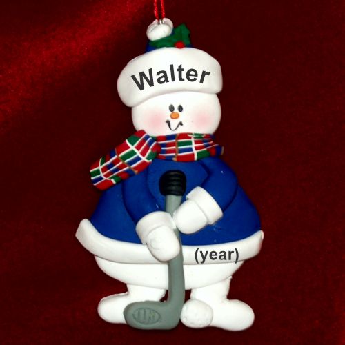 Snowman Golf Christmas Ornament Personalized by RussellRhodes.com