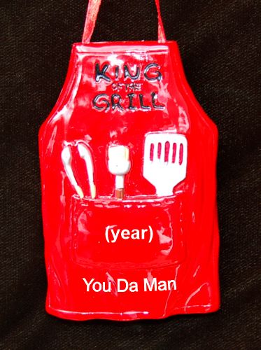 Dad Christmas Ornament King of the Grill Personalized by RussellRhodes.com