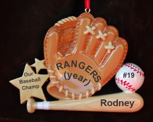 Baseball Christmas Ornament Our Champ Personalized by RussellRhodes.com