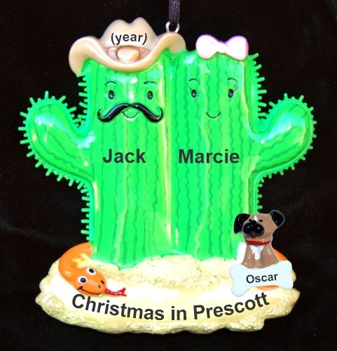 Family Western Vacation Christmas Ornament Couples Retreat with Family Dog, Cat, or Other Pet Personalized by RussellRhodes.com