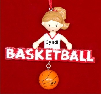 Talented Basketball Girl Christmas Ornament Personalized by Russell Rhodes