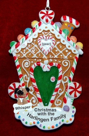 Home Christmas Ornament Gingerbread Dreams with Family Dogs, Cats, Pets Custom Add-ons Personalized by RussellRhodes.com