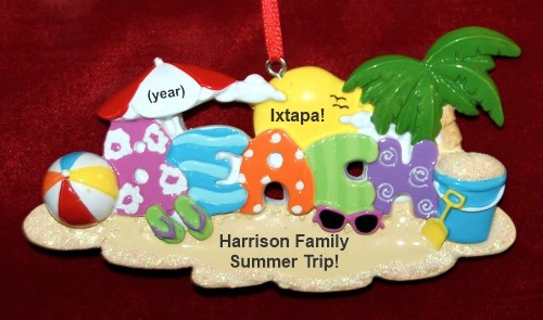 Beach Christmas Ornament Peace at the Beach Personalized by RussellRhodes.com