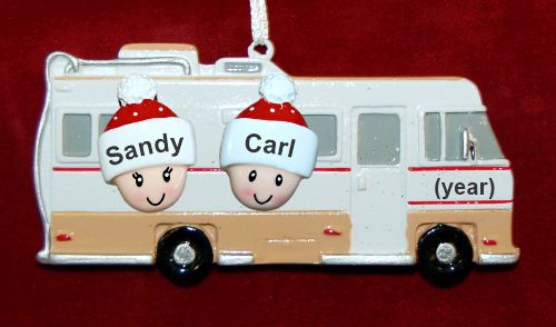 RV Ornament Christmas Cruising for 2 Personalized by RussellRhodes.com