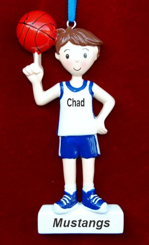 Basketball Christmas Ornament Swish! Male Personalized by RussellRhodes.com