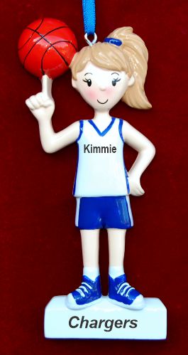 Basketball Christmas Ornament Swish! Female Personalized by RussellRhodes.com