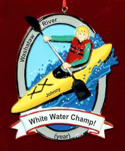 Kayak Christmas Ornament Memories on the Water Personalized by RussellRhodes.com